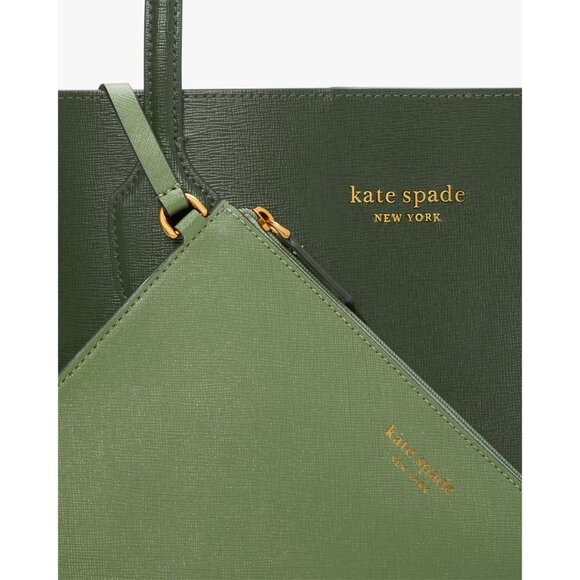 New Kate Spade Bleecker Large Saffiano Leather Tote Bonsai Tree - Picture 6 of 6